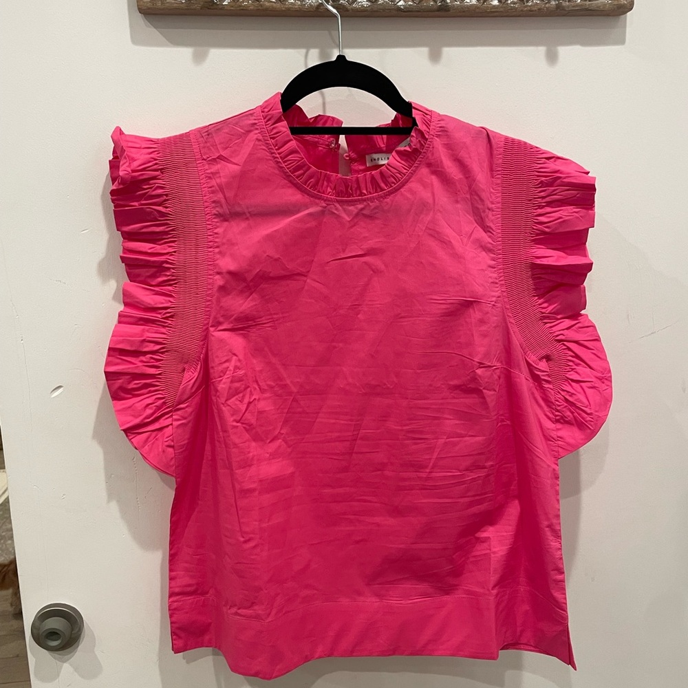 English Factory Ruffle Sleeve Top - Pink - Medium - NWT